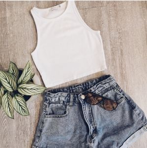 Talula white crop top XXS